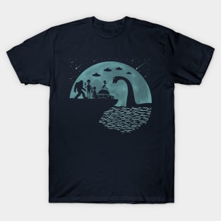 Bigfoot Loch Ness Monster Aliens T-Shirt